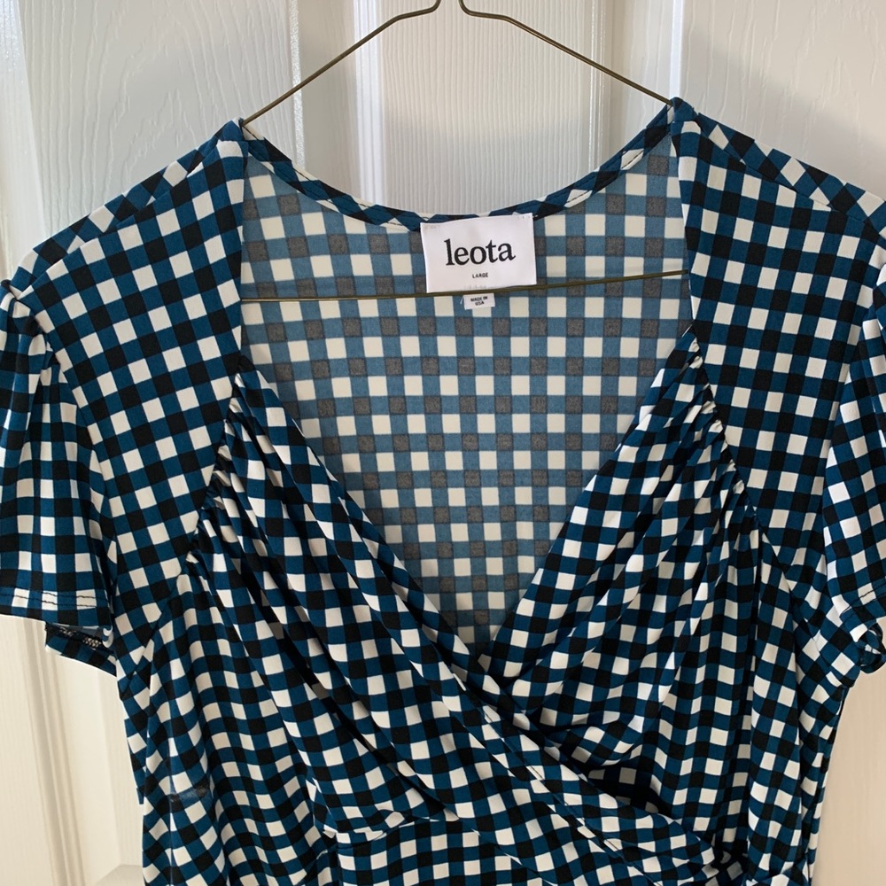 Leota Gingham Sweetheart Jersey Dress